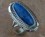 Genuine Navajo Sterling Silver and Lapis Ring