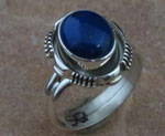 Genuine Navajo Sterling Silver and Lapis Ring