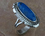 Genuine Navajo Sterling Silver and Lapis Ring