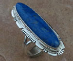 Genuine Navajo Sterling Silver and Lapis Ring