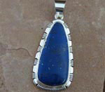 Genuine Navajo Sterling Silver Lapis Pendant