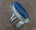 Genuine Navajo Sterling Silver and Lapis Ring
