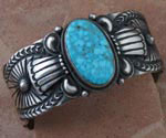 Kingman Turquoise Bracelet in solid sterling silver
