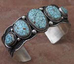 Spiderweb Turquoise Bracelet in solid sterling silver