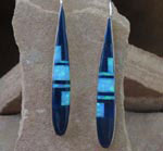 Genuine Lapis, Cultured opal earrings