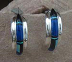 Genuine Lapis, Cultured opal earrings
