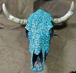 Authentic Turquoise Steer Skull
