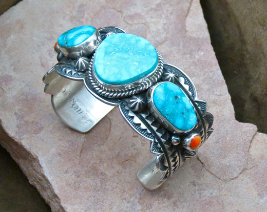 Sterling Silver and Kingman Turquoise Bracelet
