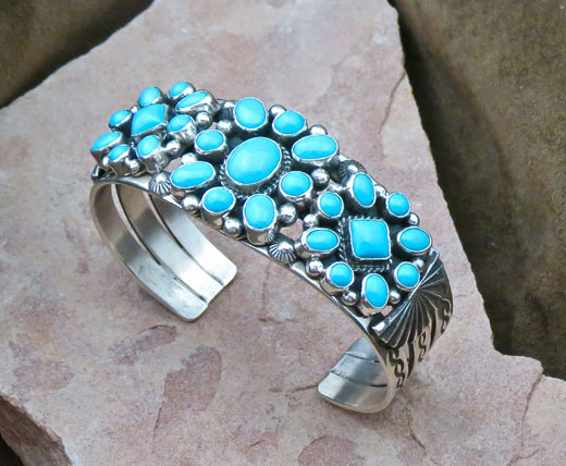 Sterling Silver and Sleeping Beauty Turquoise Bracelet