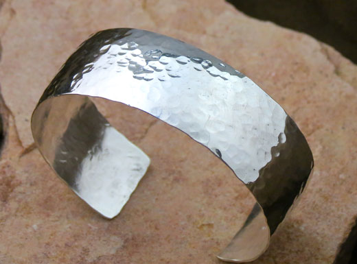 Sterling Silver hammered Bracelet