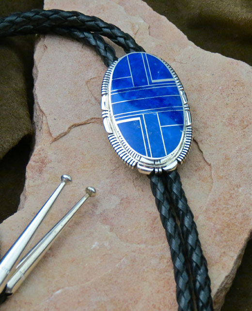 Blue Lapis Bolo Tie