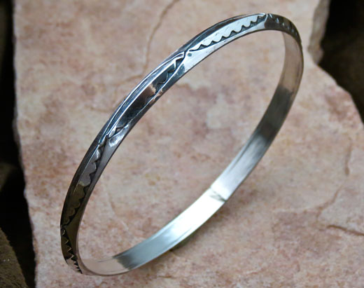Sterling Silver hammered Bracelet