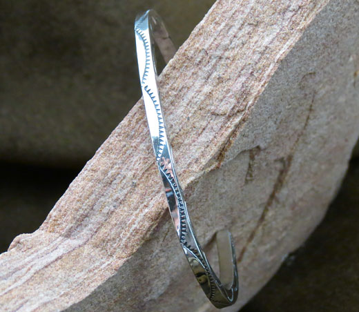 Sterling Silver hammered Bracelet