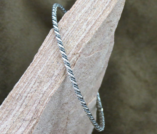 Sterling Silver hammered Bracelet