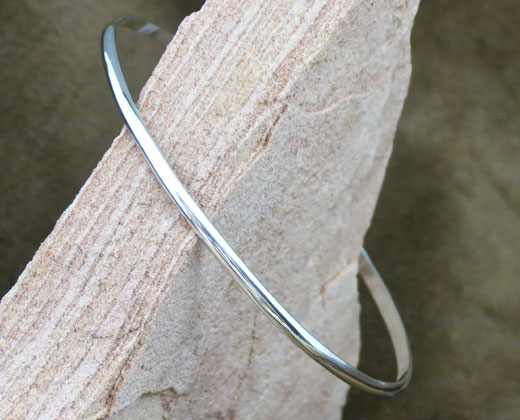 Sterling Silver hammered Bracelet
