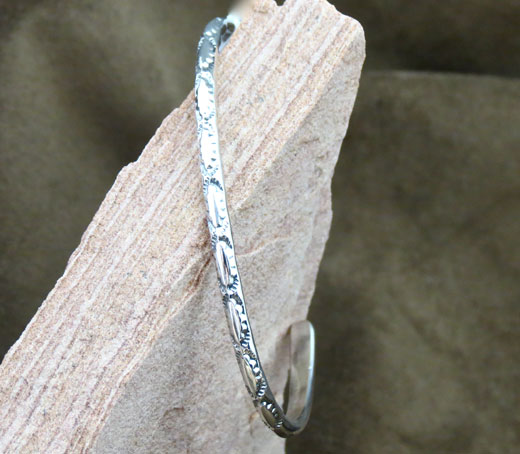 Sterling Silver hammered Bracelet
