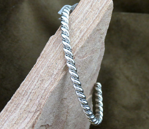 Sterling Silver hammered Bracelet