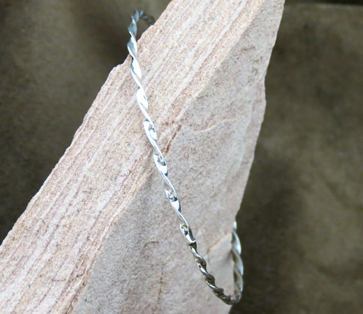 Sterling Silver hammered Bracelet