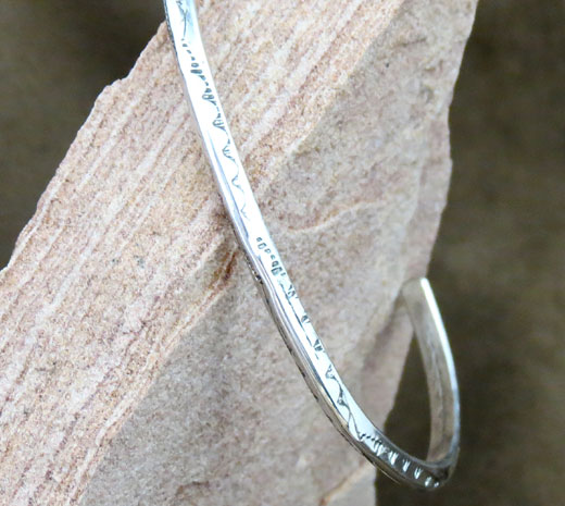 Sterling Silver hammered Bracelet