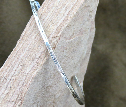 Sterling Silver hammered Bracelet