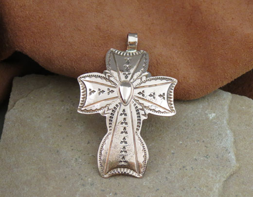 Navajo Copper Cross Pendant