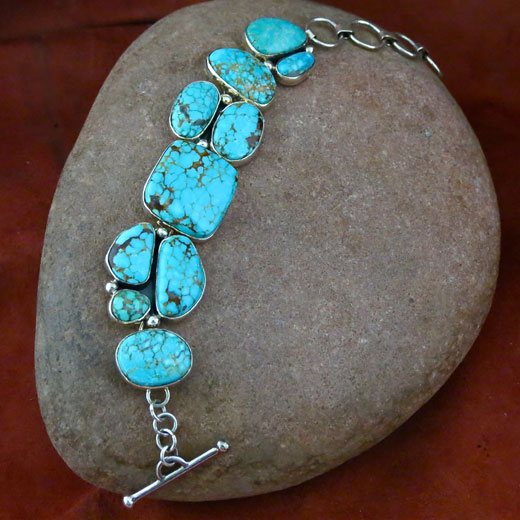 Turquoise Sterling Silver Navajo Bracelet