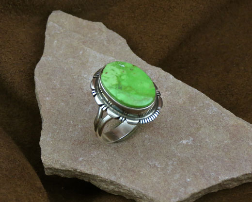 Navajo Silver Ring Gaspeite
