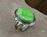 Genuine Navajo Sterling Silver and Gaspeite Ring