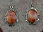 Genuine Navajo Red Spiny Oyster Shell earrings