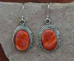 Genuine Navajo Red Spiny Oyster Shell earrings