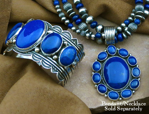 Sterling Silver and Blue Lapis Bracelet
