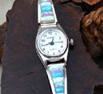 Genuine Navajo Sterling Silver, Opal Watch