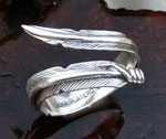 Genuine Navajo Sterling Silver Eagle feather design Ring