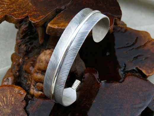 Sterling Silver Eagle feather design Bracelet