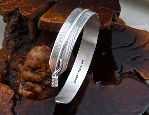 Sterling Silver Eagle feather design Bracelet