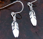 Genuine Navajo Eagle Feather design Sterling Silver earrings