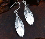 Genuine Navajo Eagle Feather design Sterling Silver earrings