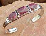 Genuine Navajo Silver bracelet with Purple Spiny Oyster Shell