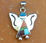 Genuine Navajo Sterling Silver Angel Pendant