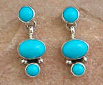 Genuine Navajo Sleeping Beauty Turquoise earrings
