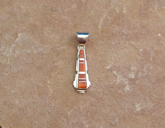 Navajo Solid Sterling Silver Spiny Oyster Shell Pendant
