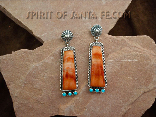 Orange Spiny Oyster Shell Earrings