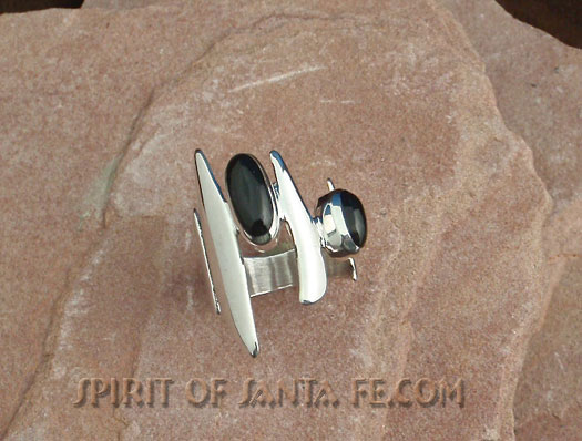 Navajo Sterling Silver Black Jade Ring Navajo Sterling Silver Black Jade Ring