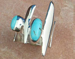 Genuine Navajo Sterling Silver and Turquoise Ring