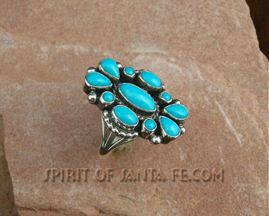 Navajo Sterling Silver Sleeping Beauty Turquoise ring Navajo Sterling Silver Sleeping Beauty Turquoise Ring