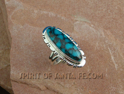 Navajo Sterling Silver Kingman Turquoise ring Navajo Sterling Silver Kingman Turquoise Ring