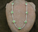 Sterling Silver Reversible Gaspeite Necklace
