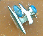 Genuine Navajo Sterling Silver and Denim Lapis Ring