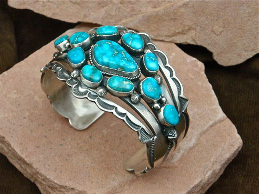 Turquoise Sterling Silver Navajo Bracelet Turquoise Sterling Silver Navajo Bracelet