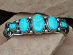 Turquoise Bracelet in solid sterling silver